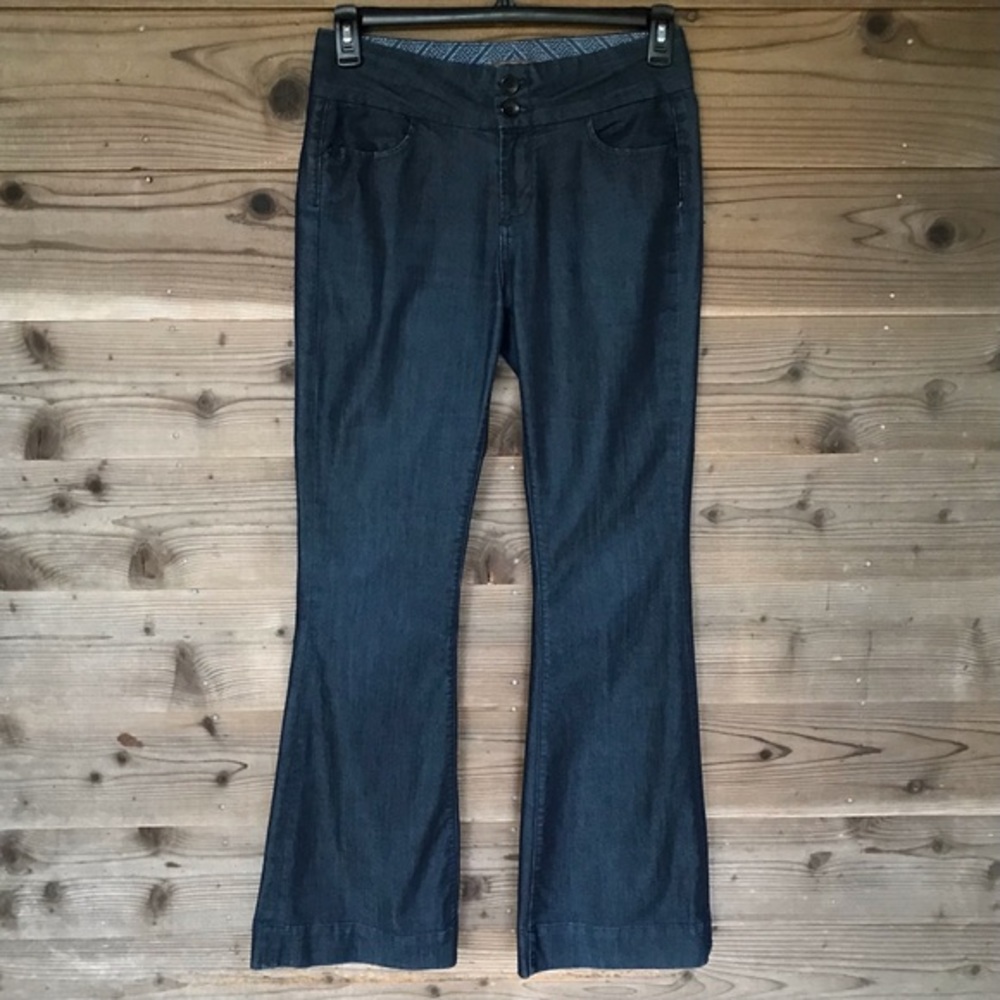 Paige Mid-Rise Flare Leg Trouser Jeans Size 29x35